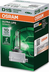 Osram Λάμπα Αυτοκινήτου Ultra Life Xenarc D1S Xenon 4300K Φυσικό Λευκό 85V 35W 1τμχ