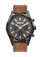 Timberland Demarest Watch Chronograph Battery with Brown Leather Strap