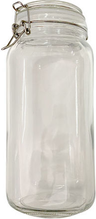 AGC Set 2 Stück Allgemeine Verwendung Lebensmittelgläser mit Luftdichtem Deckel Glas Transparent 2000ml 2 Stück