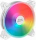 Mars Gaming MFD Case Fans 120mm 1100rpm 31cfm with RGB Lighting and 4-Pin Molex Connection White