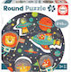 Kids Puzzle Round The Space for 3++ Years 28pcs Educa