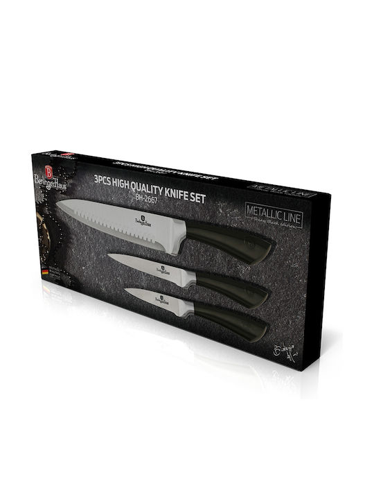 Berlinger Haus Knife Set of Stainless Steel Shiny Black BH-2667 3pcs