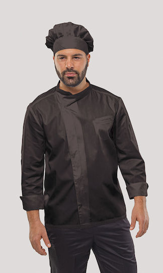 Axon Coat Chef Unisex Black with Long Sleeve 50-324-1