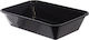 Disposable Plastic PP Tableware for Hot / Microwave Safe 900ml Black 25pcs