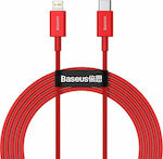 Baseus Superior USB 2.0 Cable USB-C male - Lightning Κόκκινο 2m (CATLYS-C09)