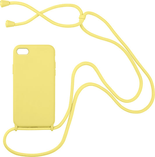 Sonique CarryHang Liquid Задна корица Силикон 0.5мм с Каишка Жълт (iPhone 7 / 8 / SE 2020 / SE 2022)