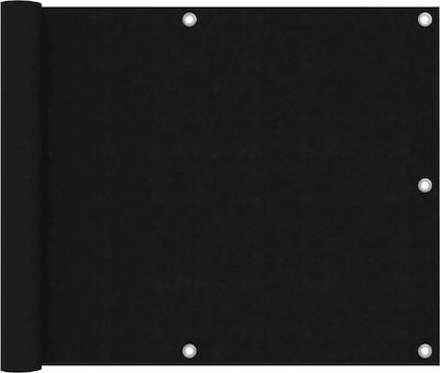 vidaXL Διαχωριστικό Σκίασης σε Ρολό Μαύρο 0.75x3m από Ύφασμα Oxford