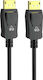 Powertech Кабел DisplayPort мъжки - DisplayPort мъжки 3м Черен (CAB-DP048)