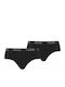Basic Herren Slips Schwarz 2Packung