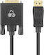Powertech Cable DisplayPort male - DVI male 1.8m Black (CAB-DP058)