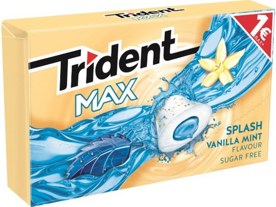 Trident Chewing gum Max with Splash Βανίλια / Μέντα Flavour Sugar Free 22gr