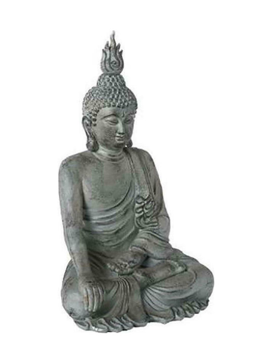 Atmosphera Dekorative Buddha aus Polyresin in Grau 106cm