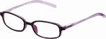 Silac 7091 Lesebrille +4.00 in Lila Farbe 7091