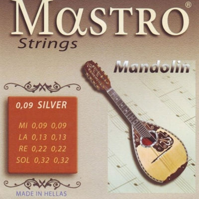 Mastro Set Saiten für Mandoline Silver Extra Light 9-32"