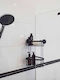 Wenko Classic Plus Corner Wall Mounted Bathroom Shelf Metallic with 2 Shelves 23.5x18x33cm Black Black