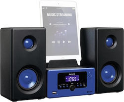 Lenco Sound System 2 MC-020 MC-020 10W with Digital Media Player and Bluetooth Blue