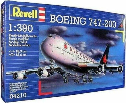 Revell Boeing 747-200 Air Canada Modeling Figure Airplane 60 Pieces in Scale 1:390