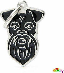 My Family Friends Schnauzer Etichetă Neagră Metalică Personalizată My Family Friends Schnauzer Etichetă Neagră Metalică Personalizată