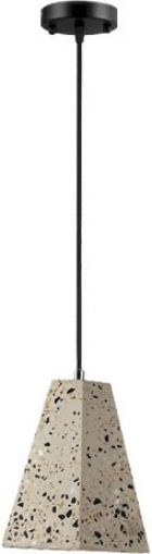 Geyer Cement Pendant Light White Bell with Socket E27 18.5x18cm