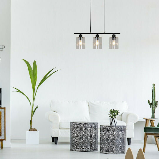 Rabalux Miroslav Pendant Light Black Rail with Socket E14, E.14
