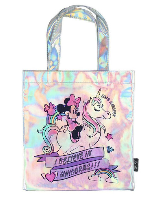 Cerda Minnie Mouse I Believe In Unicorns Geantă De Umăr Pentru Copii Argintie