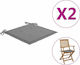 vidaXL Garden Chair Cushion Grey 2pcs 40x40cm.