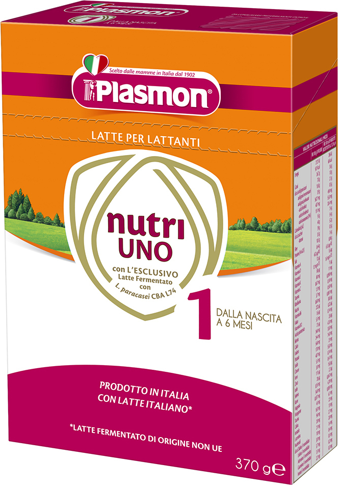 Plasmon Milk Formula Nutri Uno 1 6m+ 370gr