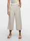 Only Damen Stoff Palazzo-Hose mit Gummizug in Normaler Passform Beige