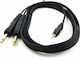 Bridgecable Cablu 2x 6,3 mm de sex masculin - 3,5 mm male 3m (TPC-019A)