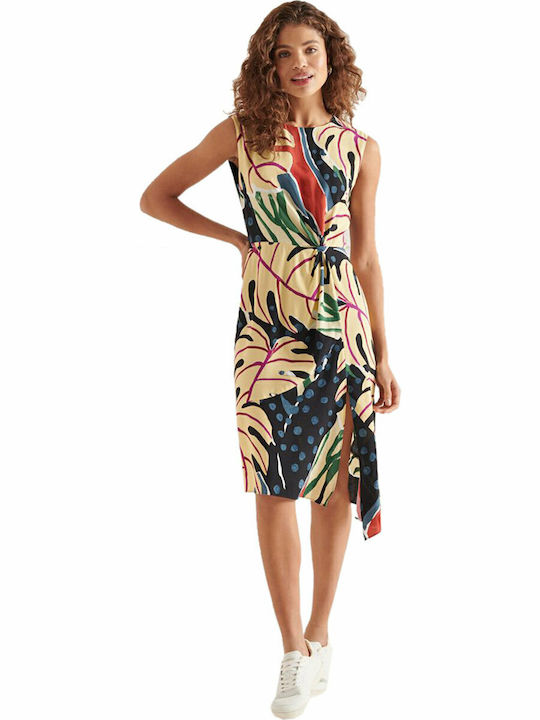 Superdry Ecovero Sommer Midi Kleid Blumen