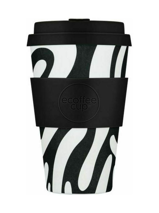 Ecoffee Cup Κούπα Μπαμπού με Καπάκι Μαύρη 400ml