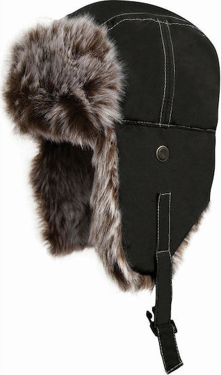 Ohrenklappen Männer Beanie Jet Black