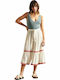 Flash W Midi Skirt Midi Rock Beige