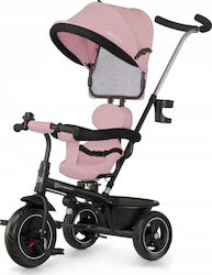 Kinderkraft Freeway Kids Tricycle Convertible, With Storage Basket, Sunshade & Push Handle for 6-18 Months Pink