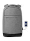 Blaupunkt Men's Backpack Waterproof with USB Port Gray