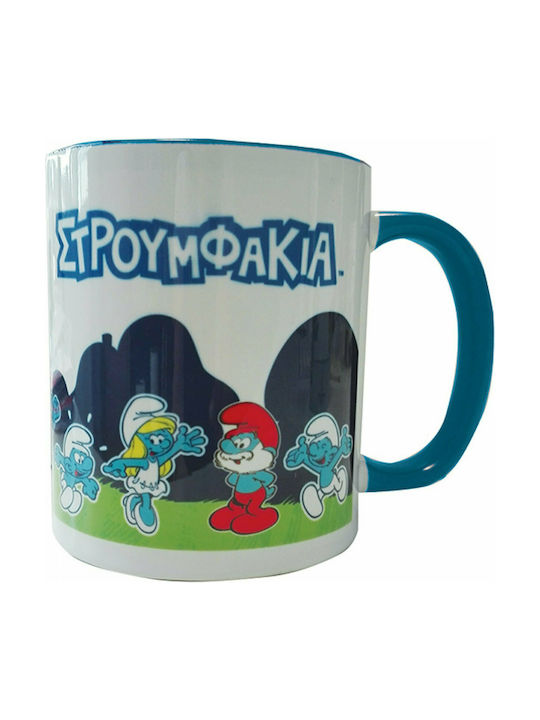 CHartini Poli Στρουμφάκια Tasse Keramik White-Blue BZ.XP.RP.00101 1Stück