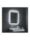 Gloria Rolan Ορθογώνιος Καθρέπτης Μπάνιου Led Αφής 60x80cm Μαύρος