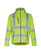 THClothes Zagreb Work Jacket Reflective Softshell with Detachable Hood Yellow