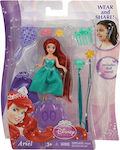 Mattel Κούκλα Άριελ Mini Hair Princess για 3+ Ετών