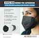 Plastika THrakis Series 902 Advanced Disposable Protective Mask FFP2 NR Black 60pcs