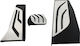 Auto Gs Car Pedal Set for Bmw Series 1 / Series 2 / Series 3 / Series 4 Aluminum Silver 3pcs