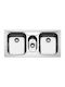 Apell Anniversario 8312 8312-110 Drop-In Мивка Inox Сатен Ш100xД50см Сребрист