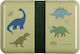 A Little Lovely Company Dinosaurs Πλαστικό Παιδικό Δοχείο Φαγητού Δεινόσαυροι Πράσινο 18 x 12 x 6εκ.