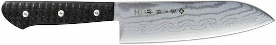 Tojiro Gai Cuțit Santoku din Oțel Damasc 17cm