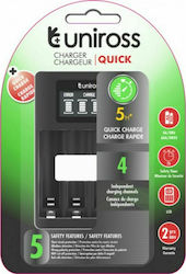 Uniross Compact Charger 4 Batteries Ni-MH Size AA/AAA/9V