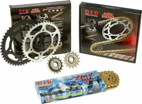 DID Chain & Sprocket Kit Golden (16-43-525ZVM-X/GG) for Yamaha TDM 850 99'-01'