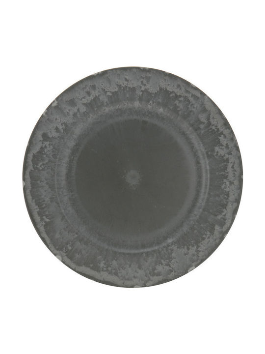 Koopman Round Plastic Decorative Platter Gray 33x33cm