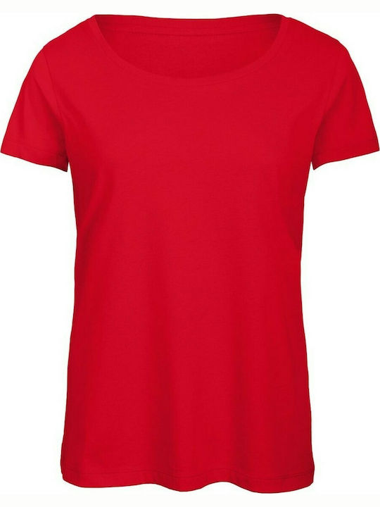 B&C Triblend Women's Short Sleeve Promotional T-Shirt Red TW056-004