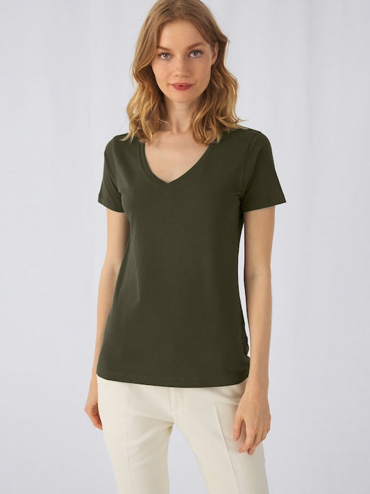 B&C Inspire Women's Short Sleeve Promotional T-Shirt Khaki