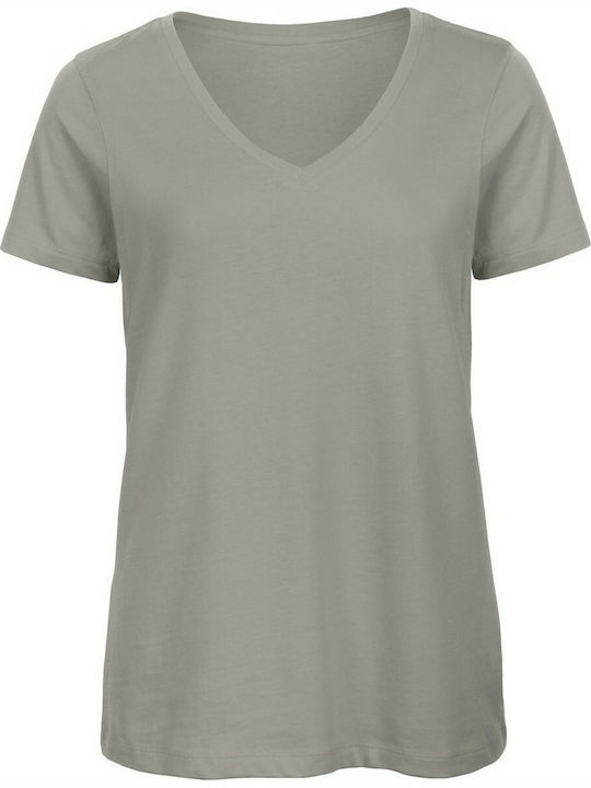 B&C Inspire Γυναικείο Διαφημιστικό T-shirt Κοντομάνικο Light Grey